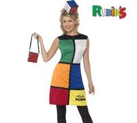 Mujer 80s 80's 1980s Cubo Rubiks Disfraz Por Smiffys