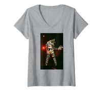 Mujer 80s Pop Superstar Icon History World Tour Live Praga 1996 Camiseta Cuello V