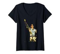 Mujer 80s Pop Superstar Icon Live History World Tour Praga 1996 Camiseta Cuello V