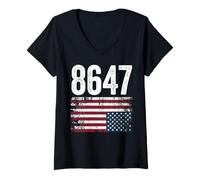 Mujer 8647 Impeachment Protest Camiseta Cuello V