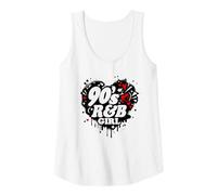 Mujer 90's R&B Un poco de amor corazón Graffiti RnB Música Camiseta sin Mangas