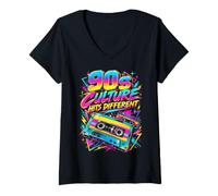 Mujer 90's Throwback Party Outfit Back to The 90s Era Vaporwave Camiseta Cuello V