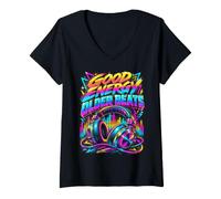 Mujer 90's Throwback Party Outfit Back to The 90s Era Vaporwave Camiseta Cuello V