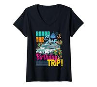 Mujer A Bordo del Barco Es mi 60 cumpleaños Viaje Crucero cumpleaños Camiseta Cuello V