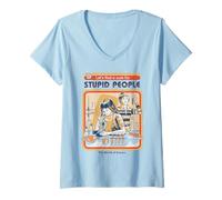 Mujer A Cure For Stupid Sarcastic Retro Vintage Funny Adult Humor Camiseta Cuello V