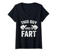 Mujer A Este Chico le Encanta tirarse un Pedo Camiseta Cuello V