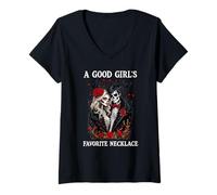 Mujer A Good Girl's Favorite Necklace Dark Romance Smut Book Smutt Camiseta Cuello V