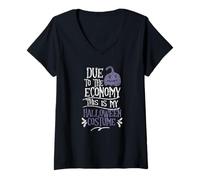 Mujer A La Economía Este Es Mi Disfraz De Halloween Halloween Camiseta Cuello V