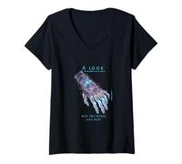 Mujer A Look into The Future Future Hand Cyber Scifi Design Camiseta Cuello V