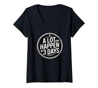 Mujer A Lot Can Happen In 3 Days Camiseta Cuello V