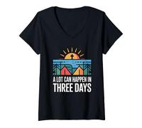 Mujer A Lot Can Happen In Three Days Camiseta Cuello V