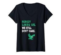 Mujer A Nadie le gustamos Todavía no Nos Importa Vintage Distressed Camiseta Cuello V
