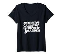 Mujer A Nadie le Importa Trabaja más Duro Fitness Entrenamiento Camiseta Cuello V