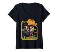 Mujer A Ride Witches Halloween Sarcastic Retro Funny Adult Humor Camiseta Cuello V