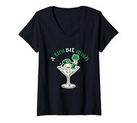 Mujer A Tini bit Irish - Día de San Patricio Orgullo Irlandés Shamrock Camiseta Cuello V