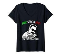 Mujer A Toda Madre O Un Desmadre Latino Chicano Badass Mexicans Camiseta Cuello V