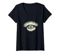 Mujer A través de la Lente tu Vida Camiseta Cuello V