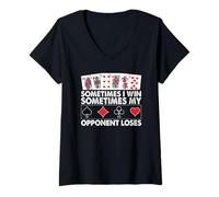 Mujer A Veces gano a Veces mi oponente Pierde Camiseta Cuello V