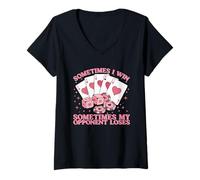 Mujer A Veces gano a Veces mi oponente Pierde Camiseta Cuello V