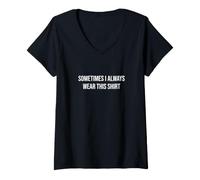Mujer A Veces Siempre Uso Esta Mala gramática Camiseta Cuello V