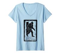 Mujer A Veces Solo Estoy al acecho Folklore Cryptid Camiseta Cuello V