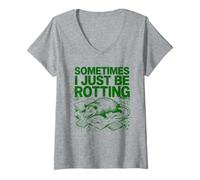 Mujer A Veces Solo Estoy pudriendo, zarigüeya, Divertido Meme de la generación Z, Vintage Camiseta Cuello V