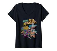 Mujer Aaahh!!! Monstruos reales Todos los personajes Camiseta Cuello V