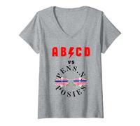 Mujer AB/CD vs Bolígrafos y Posies Rock n Roll Bebés, Niños y Niños Camiseta Cuello V