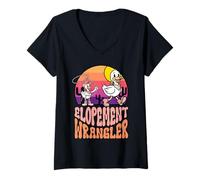 Mujer ABA RBT Analista de conducta Ganso Elopement Wrangler Rodeo Camiseta Cuello V