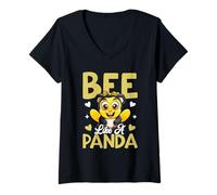 Mujer Abeja como un Panda Camiseta Cuello V