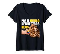 Mujer Abelardo Presidente 2026 Bandera Colombiana Firme por la Patria Camiseta Cuello V