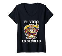 Mujer Abelardo Presidente 2026 Bandera Colombiana Firme por la Patria Camiseta Cuello V