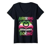 Mujer Abrosexual Porque Elegir uno es Aburrido Camiseta Cuello V