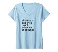 Mujer Absence of Evidence Scientific Method and Religious Design Camiseta Cuello V