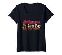 Mujer Abstinencia: Es súper fácil ~ Divertido Regalo de virginidad Cristiana Camiseta Cuello V