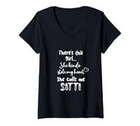 Mujer Abuela Libanesa Abuela Esta Chica Me Llama Sitti Camiseta Cuello V