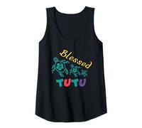 Mujer Abuela tutú Hawaiana bendita con Tortugas Marinas de Honu Camiseta sin Mangas