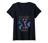 Mujer AC/DC Angustiado Hells Bells Angus Camiseta Cuello V