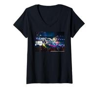Mujer AC DC Live Arena Stage Rock Concierto Thunder Tour Camiseta Cuello V
