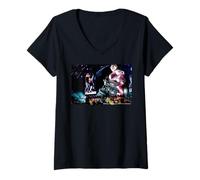 Mujer AC/DC Live Rock Stage Thunder Train Tour Energía Camiseta Cuello V