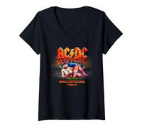 Mujer AC/DC PWR UP European Tour 2024 Lotta Rosie Londres Camiseta Cuello V