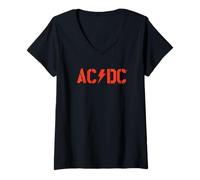 Mujer AC/DC PWR UP Plantilla Logo World Tour 2024-2026 Camiseta Cuello V