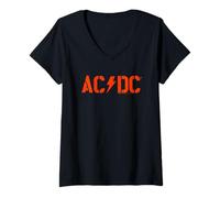 Mujer AC/DC PWR UP Plantilla Logo World Tour 2024-2026 Camiseta Cuello V