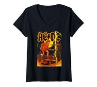 Mujer AC/DC PWR UP Praga República Checa 2025 Camiseta Cuello V
