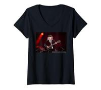 Mujer AC DC Rock Concierto Guitarra Riff Stage Classic Camiseta Cuello V