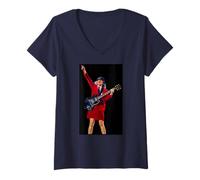 Mujer AC DC Rock Guitarra Legend Live Stage Energy Classic Hard Rock Camiseta Cuello V