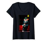 Mujer AC/DC Rock Icon Schoolboy Guitarra Solo Stage A Live Camiseta Cuello V
