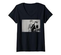 Mujer AC DC Rock Legend Schoolboy Guitarra Riff Power Stage Energía Camiseta Cuello V