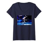 Mujer AC/DC Rock N Roll de Alto Voltaje Live Stage Guitarra Power Camiseta Cuello V