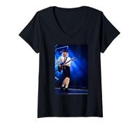 Mujer AC/DC Rock Stadium Energy Guitarra eléctrica Live Power Camiseta Cuello V